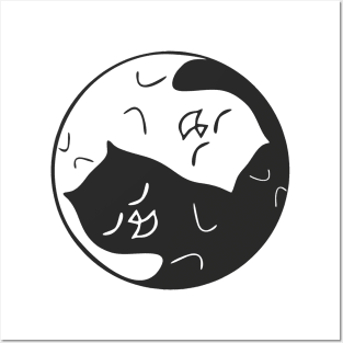 TAO PURR-MEOW (Cat's Yin-Yang) B Posters and Art